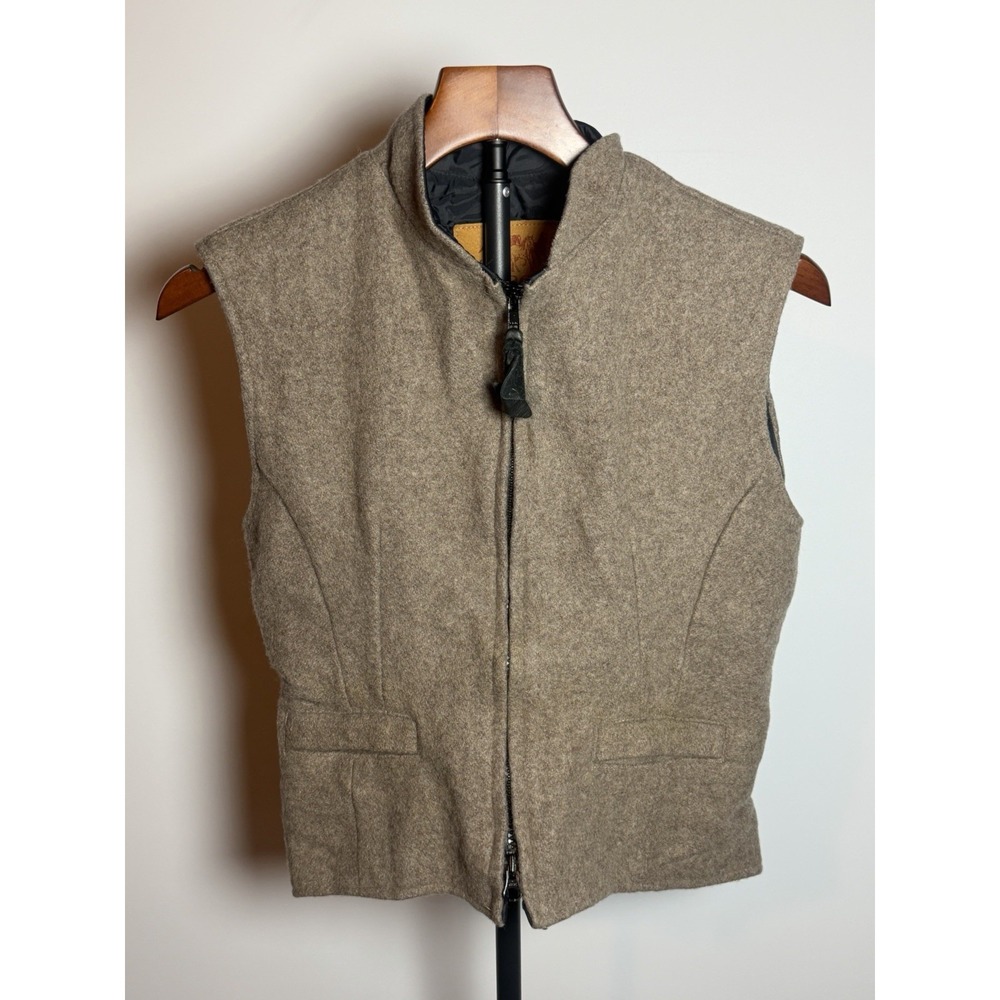 Schaefer Outfitter Men's 100% Wool Brown Vest Made in USA Size Small